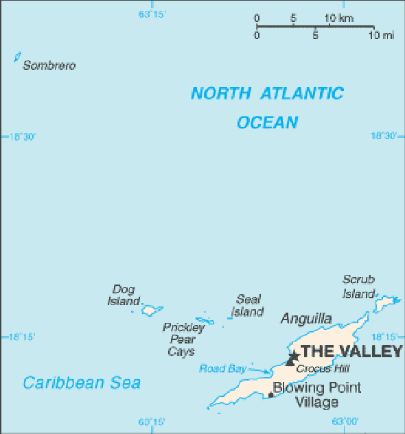 Karte für einen Freiwilligendienst in Anguilla