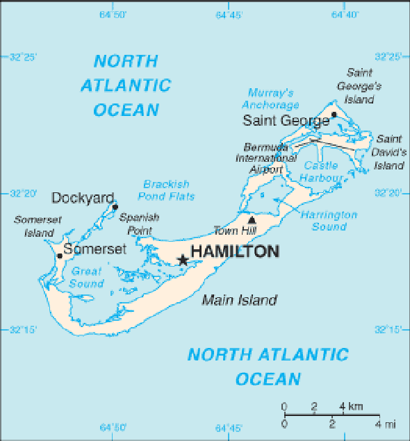 Karte für einen Freiwilligendienst in Bermuda