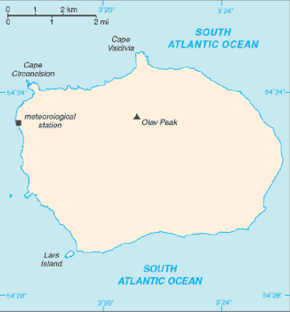 Karte für einen Freiwilligendienst in Bouvetinsel
