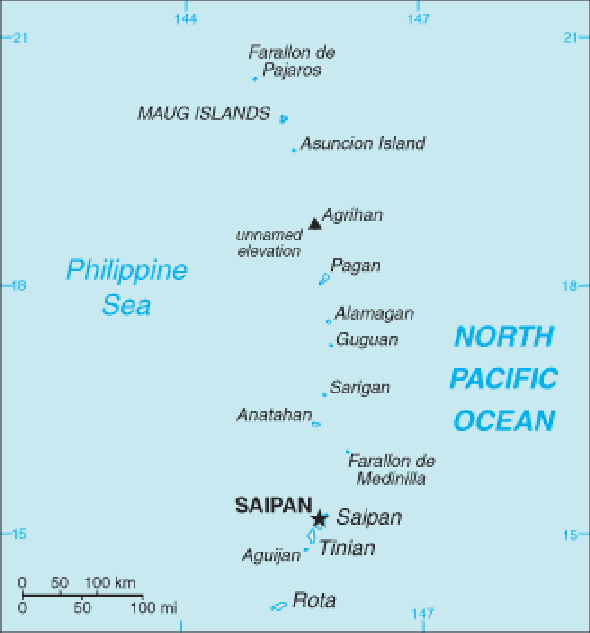 Karte für einen Freiwilligendienst in Nördliche Marianen