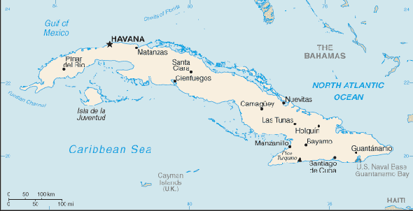 Karte für einen Freiwilligendienst in Kuba