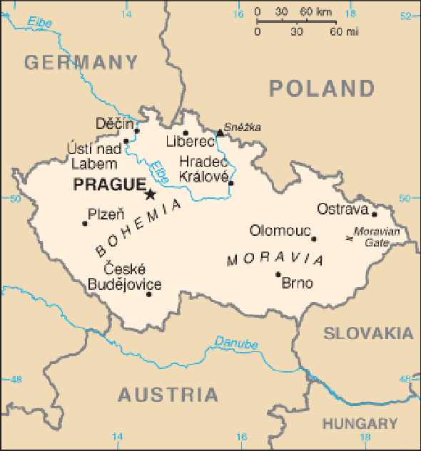 Karte für einen Freiwilligendienst in Tschechische Republik