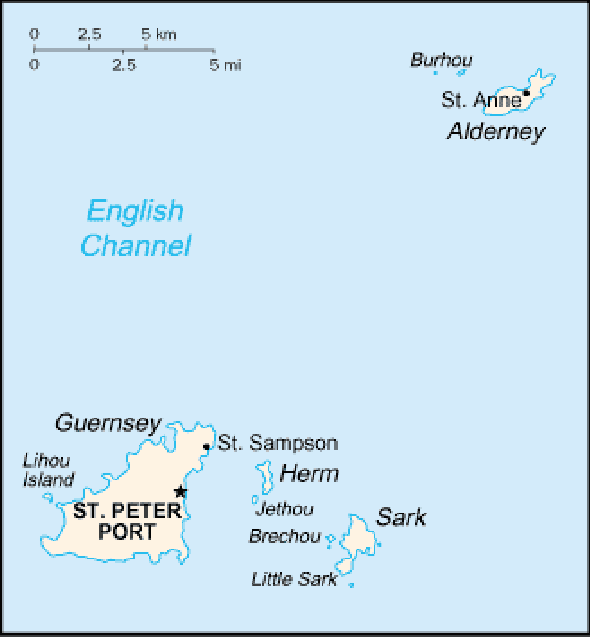 Karte für einen Freiwilligendienst in Guernsey, Vogtei