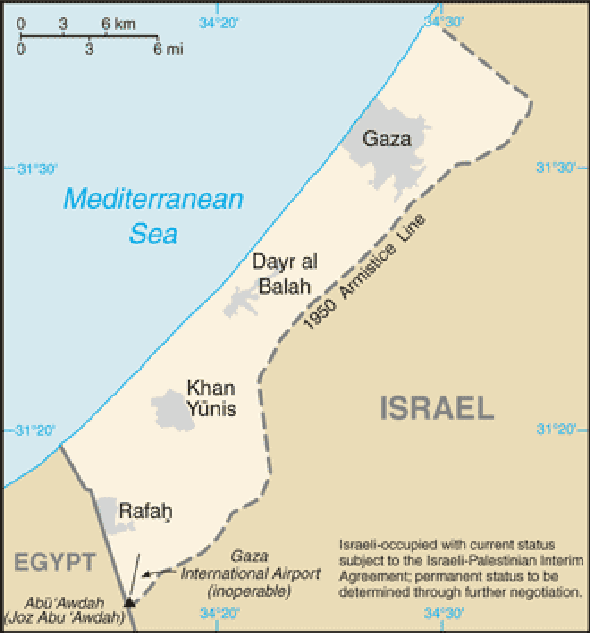 Karte für einen Freiwilligendienst in Palästinensische Autonomiegebiete