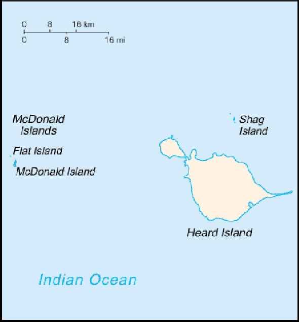 Karte für einen Freiwilligendienst in Heard und McDonaldinseln