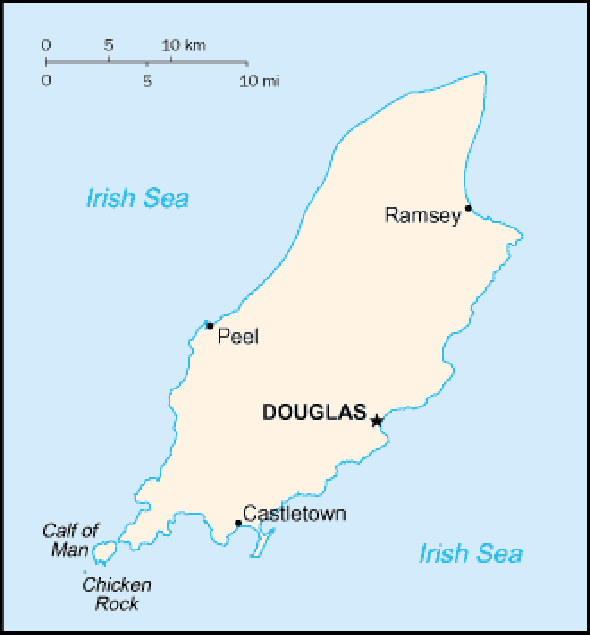 Karte für einen Freiwilligendienst in Insel Mann
