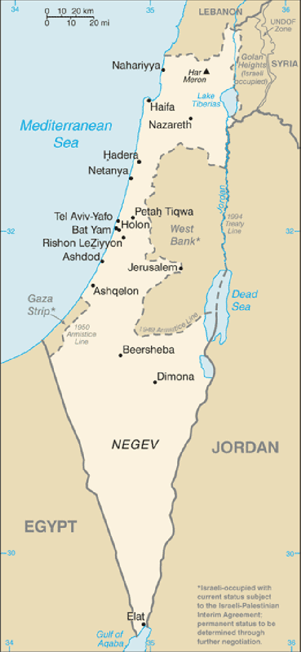 Karte für einen Freiwilligendienst in Israel