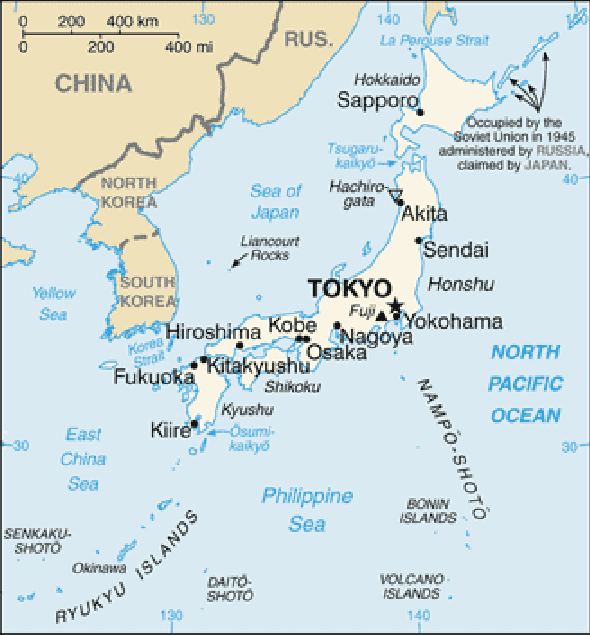 Karte für einen Freiwilligendienst in Japan