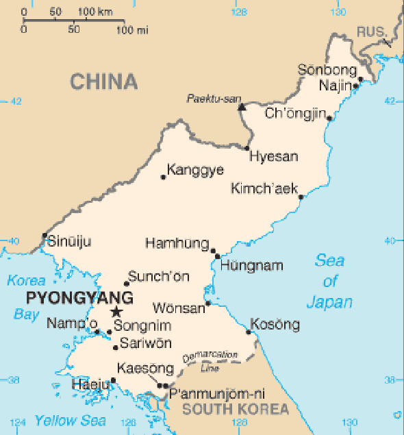 Karte für einen Freiwilligendienst in Korea, Demokratische Volkrepublik