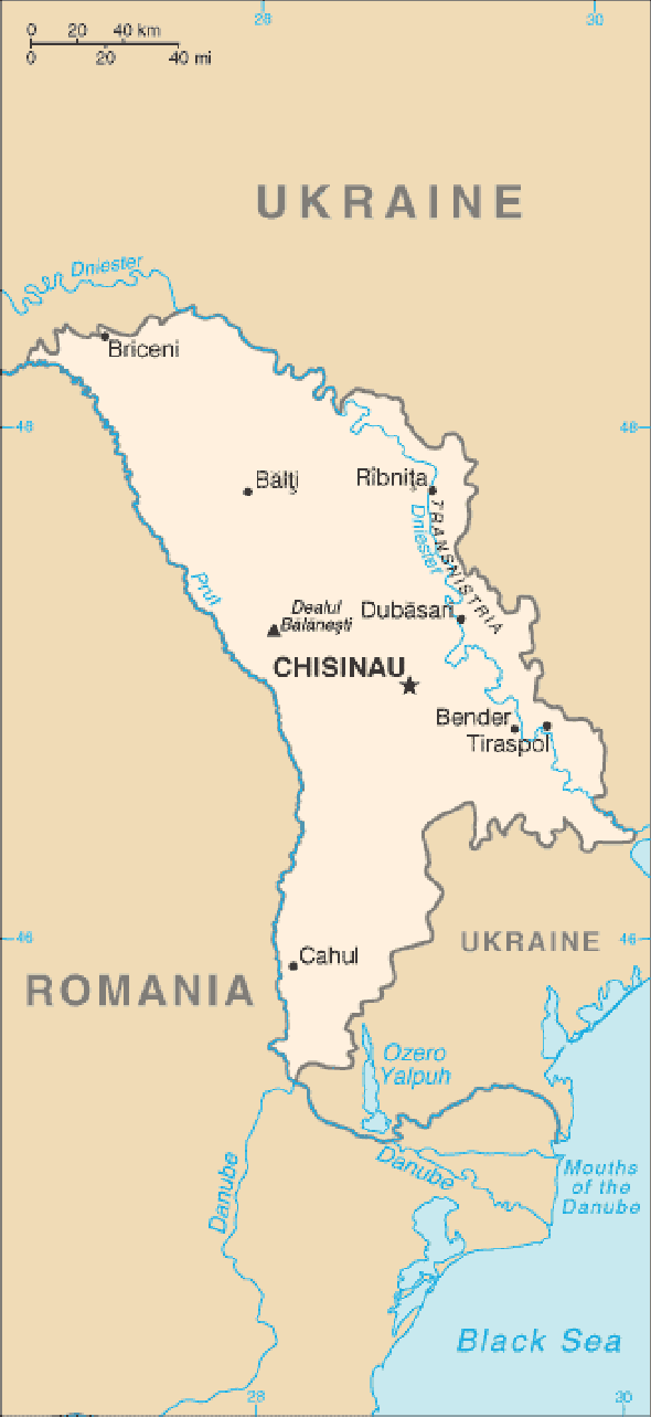 Karte für einen Freiwilligendienst in Moldawien