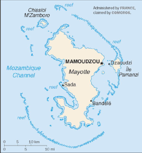 Karte für einen Freiwilligendienst in Mayotte