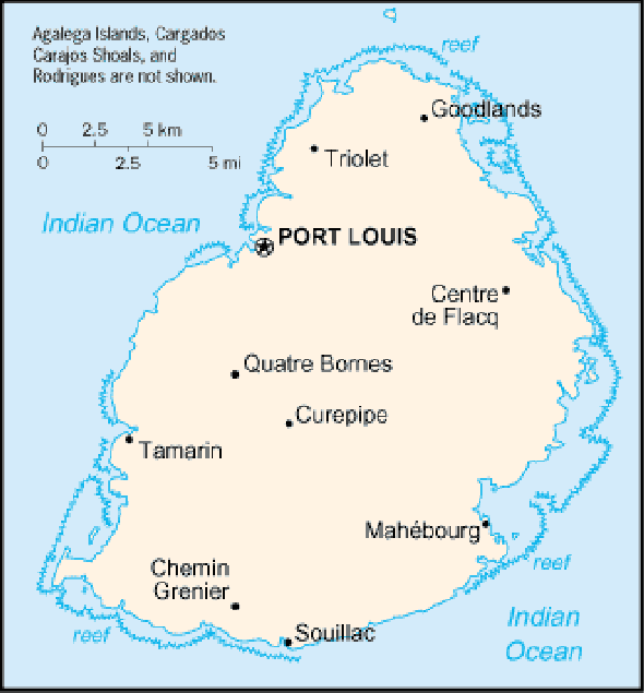 Karte für einen Freiwilligendienst in Mauritius, Republik