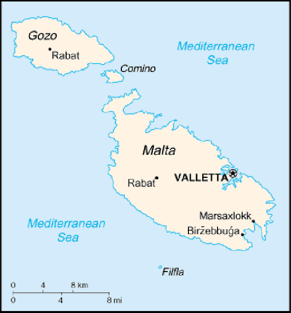 Karte für einen Freiwilligendienst in Malta