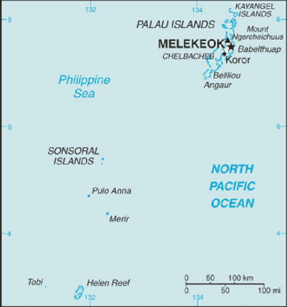 Karte für einen Freiwilligendienst in Palau