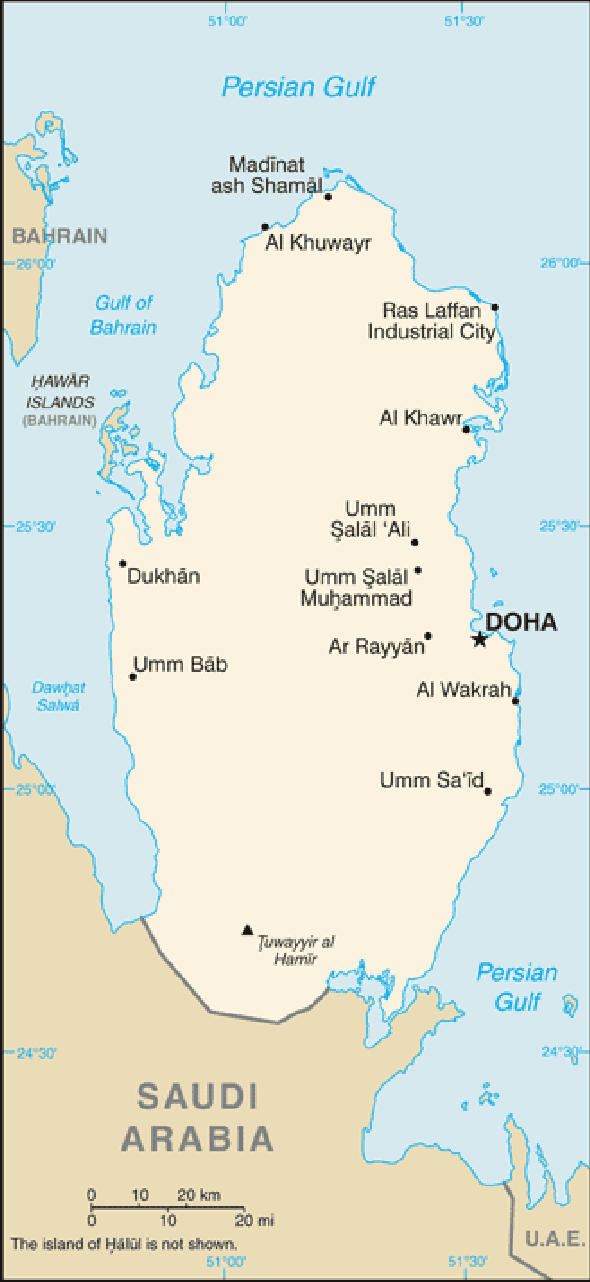 Karte für einen Freiwilligendienst in Katar