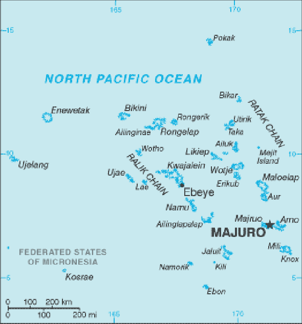 Karte für einen Freiwilligendienst in Marshallinseln