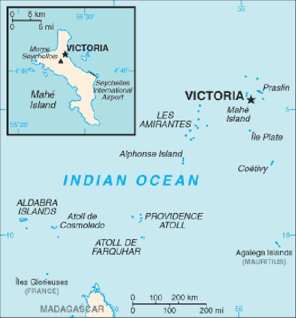 Karte für einen Freiwilligendienst in Seychellen, Republik der