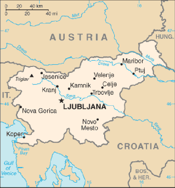 Karte für einen Freiwilligendienst in Slowenien