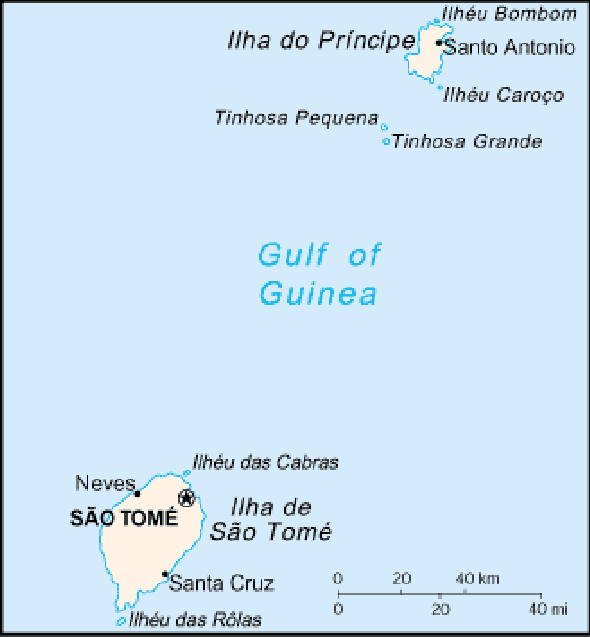 Karte für einen Freiwilligendienst in São Tomé und Príncipe
